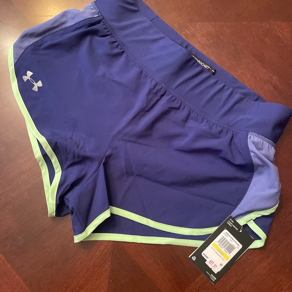 NWT !! Under Armour workout shorts - blue/purple